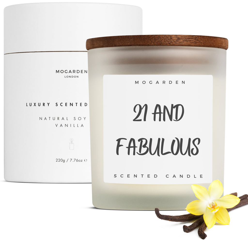 21st Birthday Candle Luxury Vanilla Soy Scent 220g