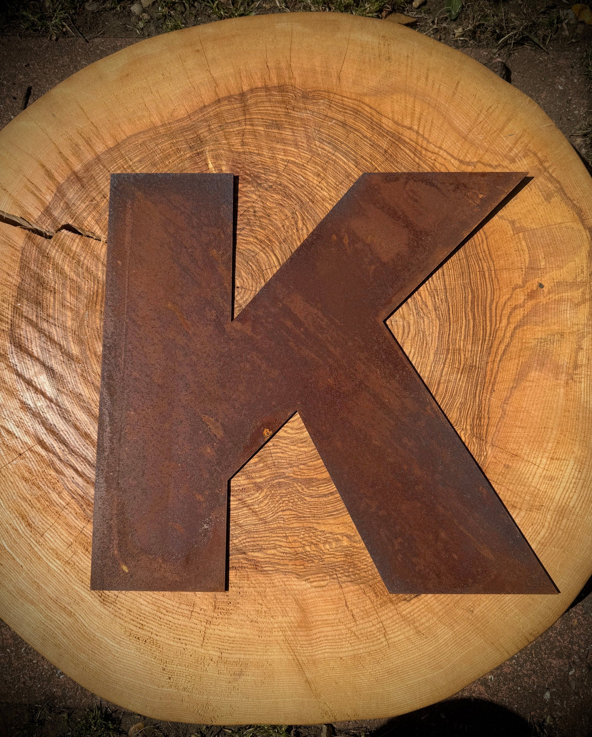 5 inch Fat Font Rusty Metal Letters A-Z 0-9