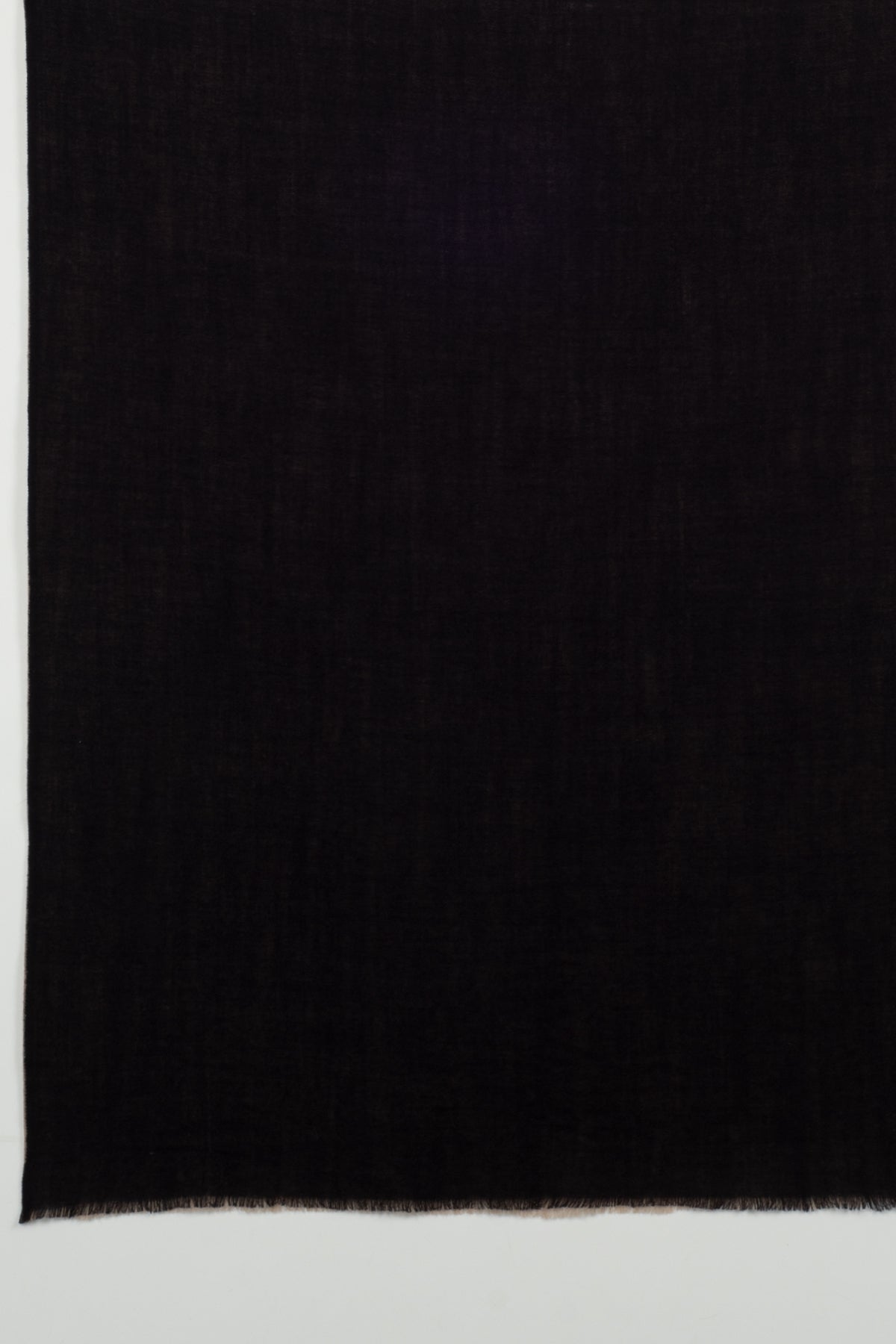 Reversible Merino Wool Scarf in Black and Beige