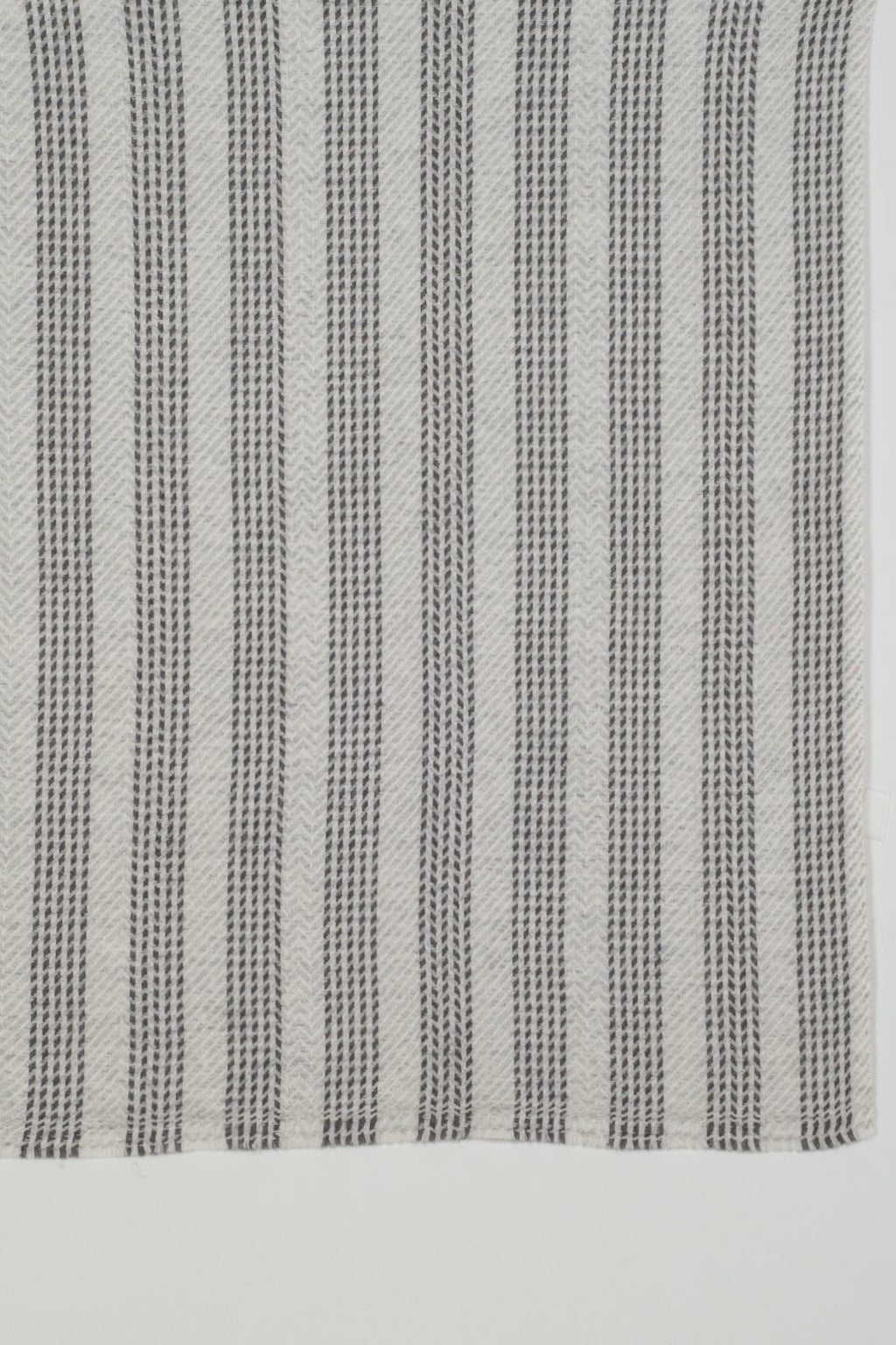 Chevron Stripe Grey Cashmere Wool Scarf