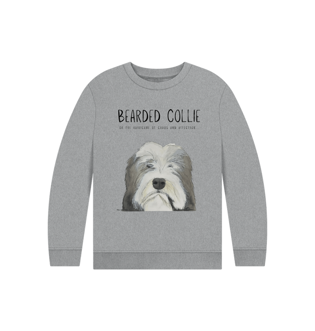 Bearded Collie Kids Sweatshirt in Organic Cotton