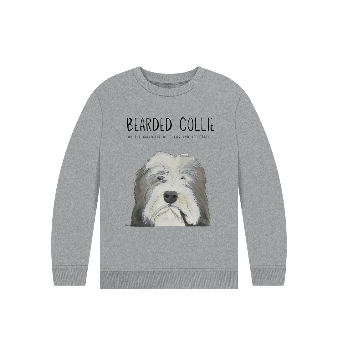 Bearded Collie Kids Sweatshirt in Organic Cotton