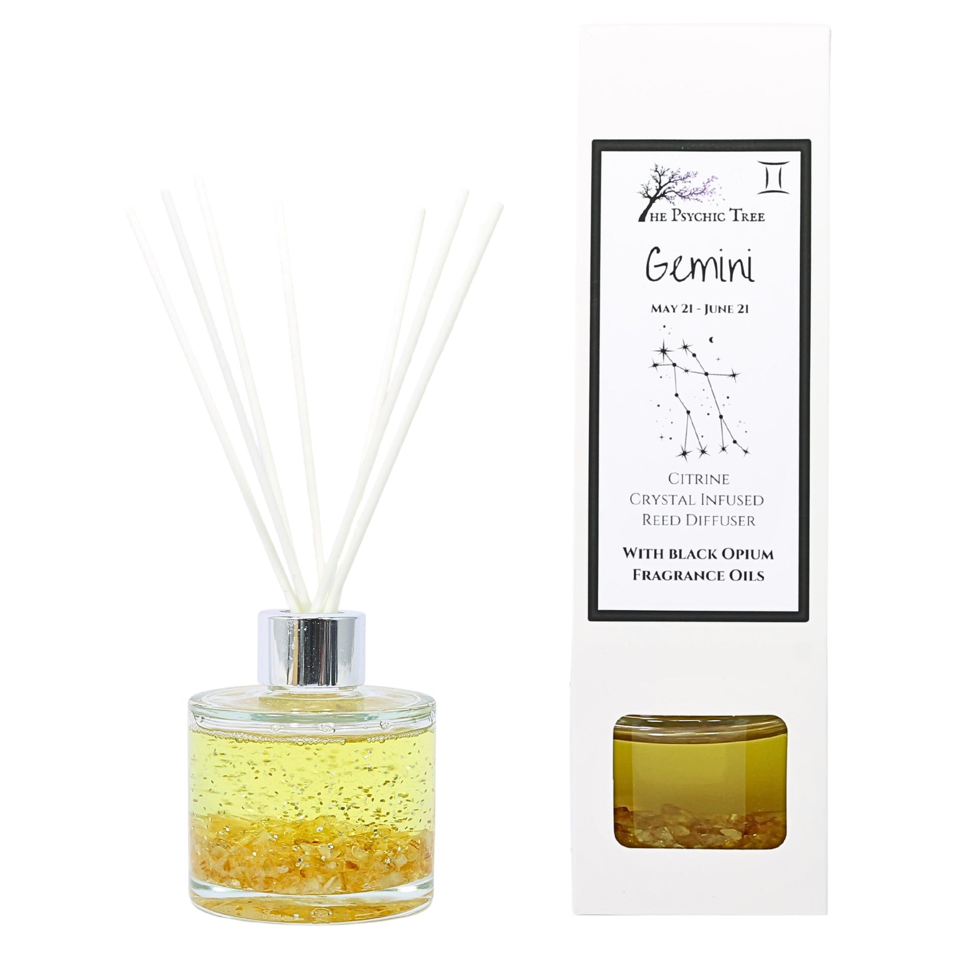 Gemini Sign of the Zodiac Crystal Infused Reed Diffuser
