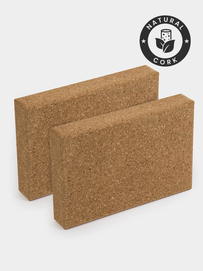 Cork Yoga Block Twin Pack