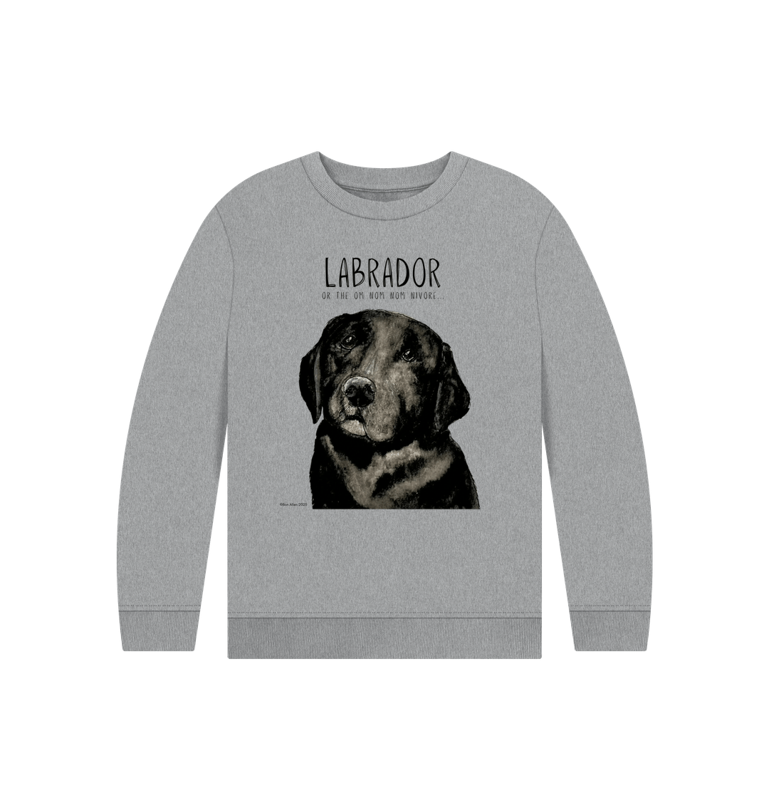 The Crumb Catcher in Chief Black Labrador Kids Sweatshirt
