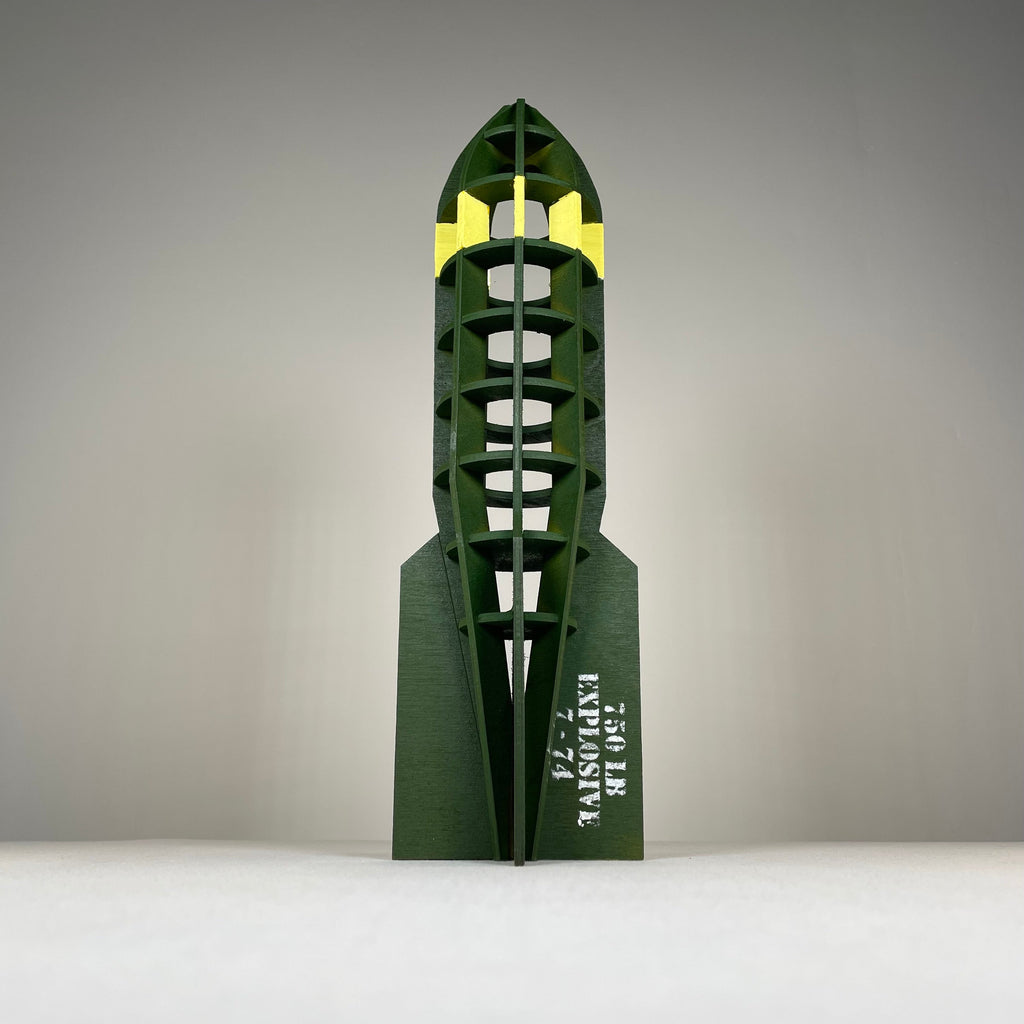 WW2 Bomb Prop Model, Pre-Built and Ready to Display