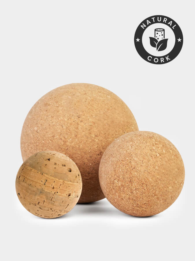 Cork Massage Ball Set of 3 - Natural Fascia Release Tools