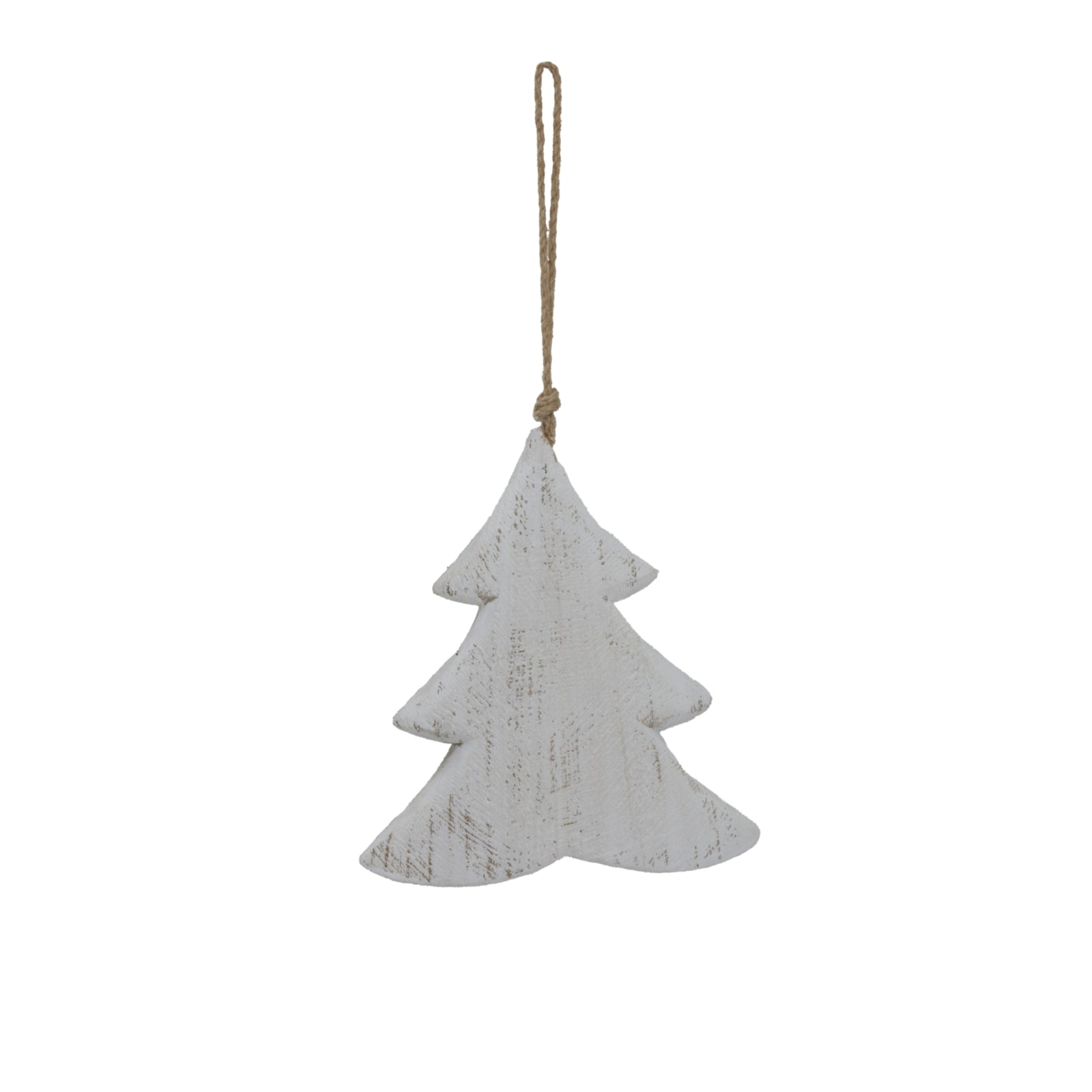 bold whitewashed wooden tree with sculpted branches casting sharp shadows