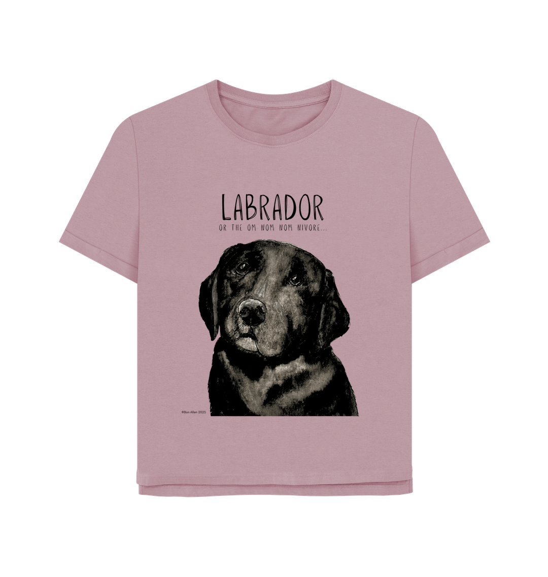 Feed Me Snacks and Compliments Black Labrador Relaxed Fit Tee