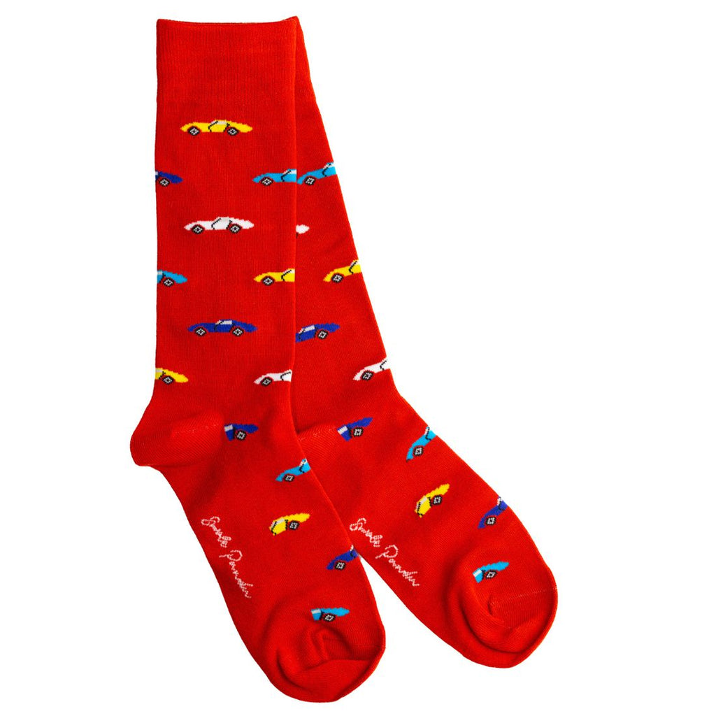 Racing Car Sock Box 4 Pairs Bamboo Socks for Men