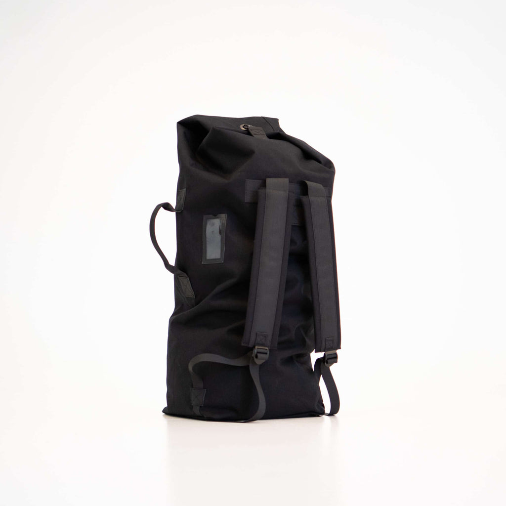 Galvi-Linda Black Duffle Bag 047: Durable, Spacious, and Designed in Estonia - Perfect for All Your Essentials by Galvi Linda at www.brixbailey.com