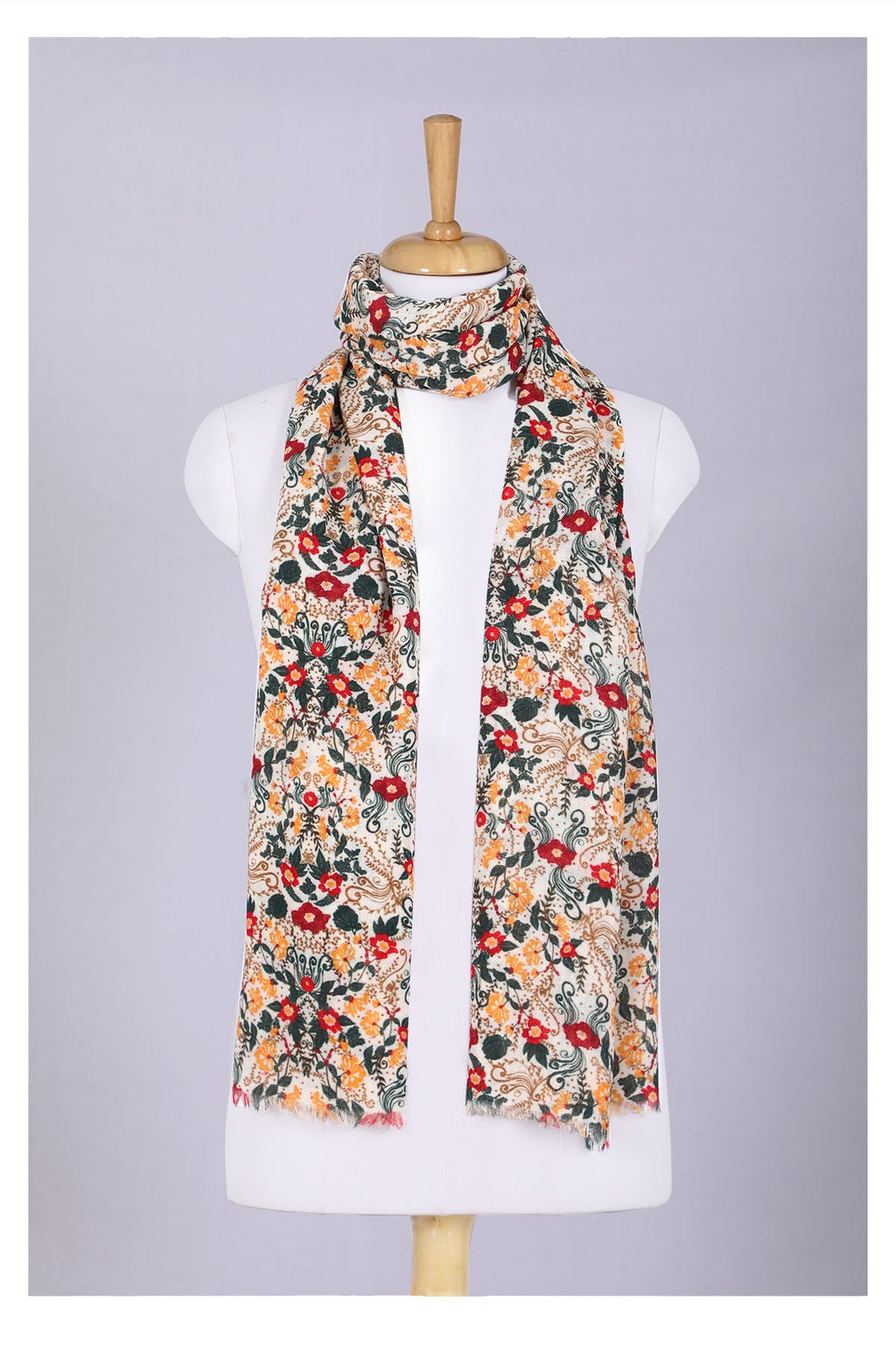 Vintage Wool Scarf in Multi Coloured