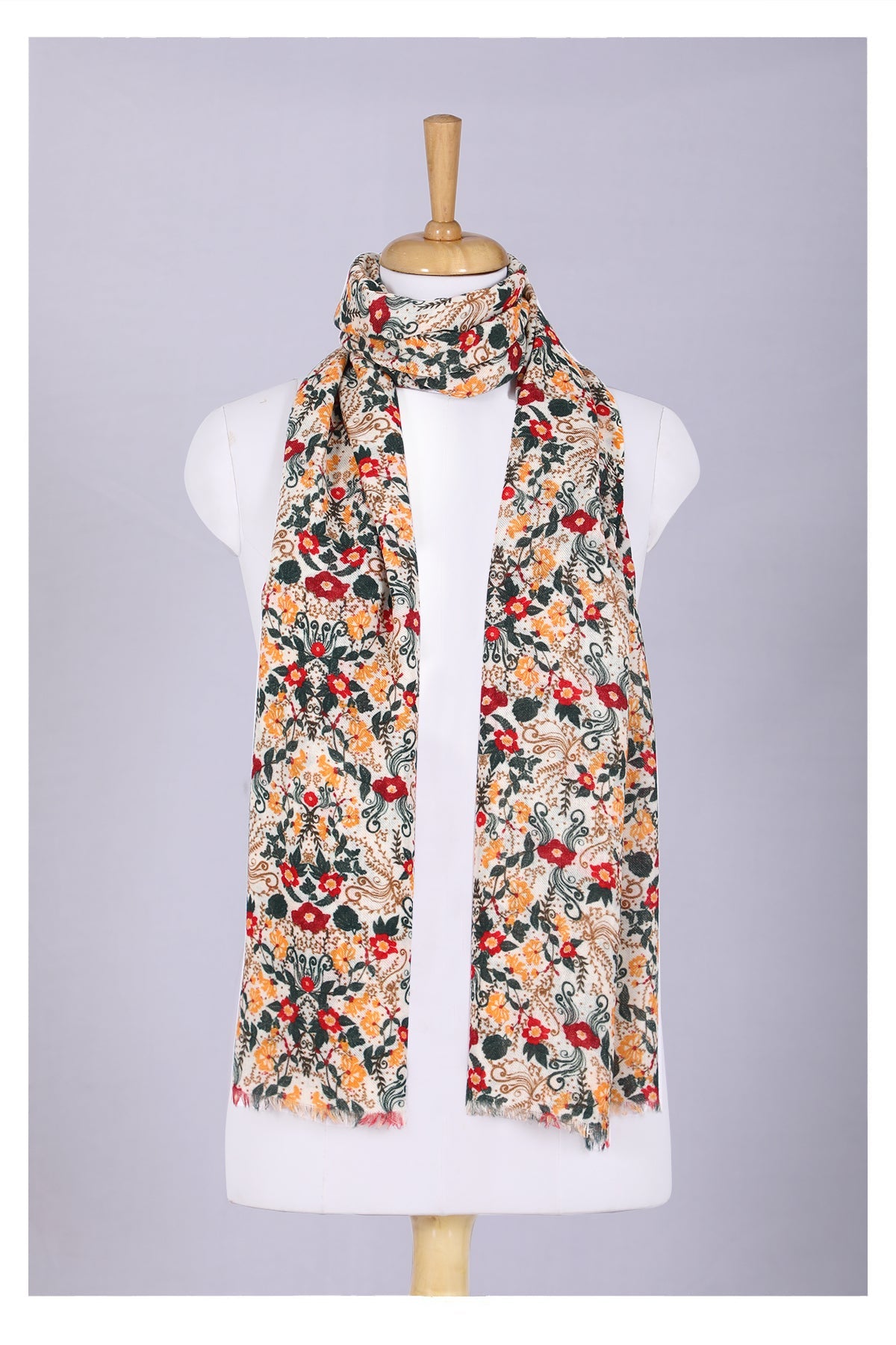 Vintage Wool Scarf in Multi Coloured