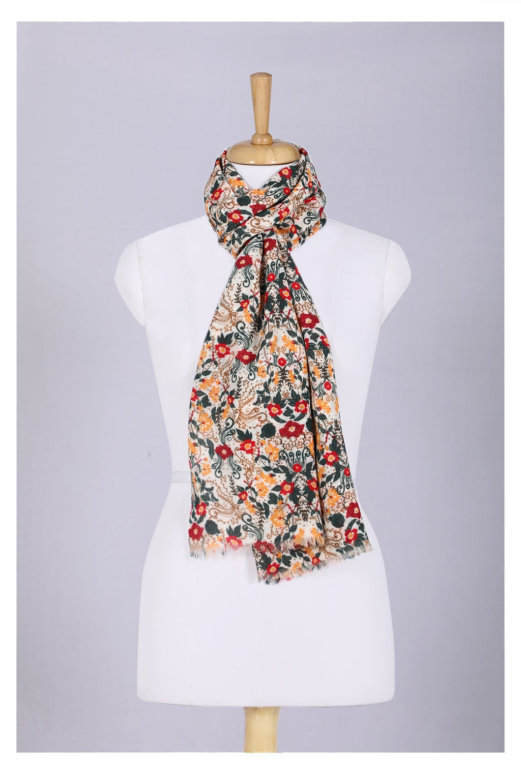 Vintage Wool Scarf in Multi Coloured
