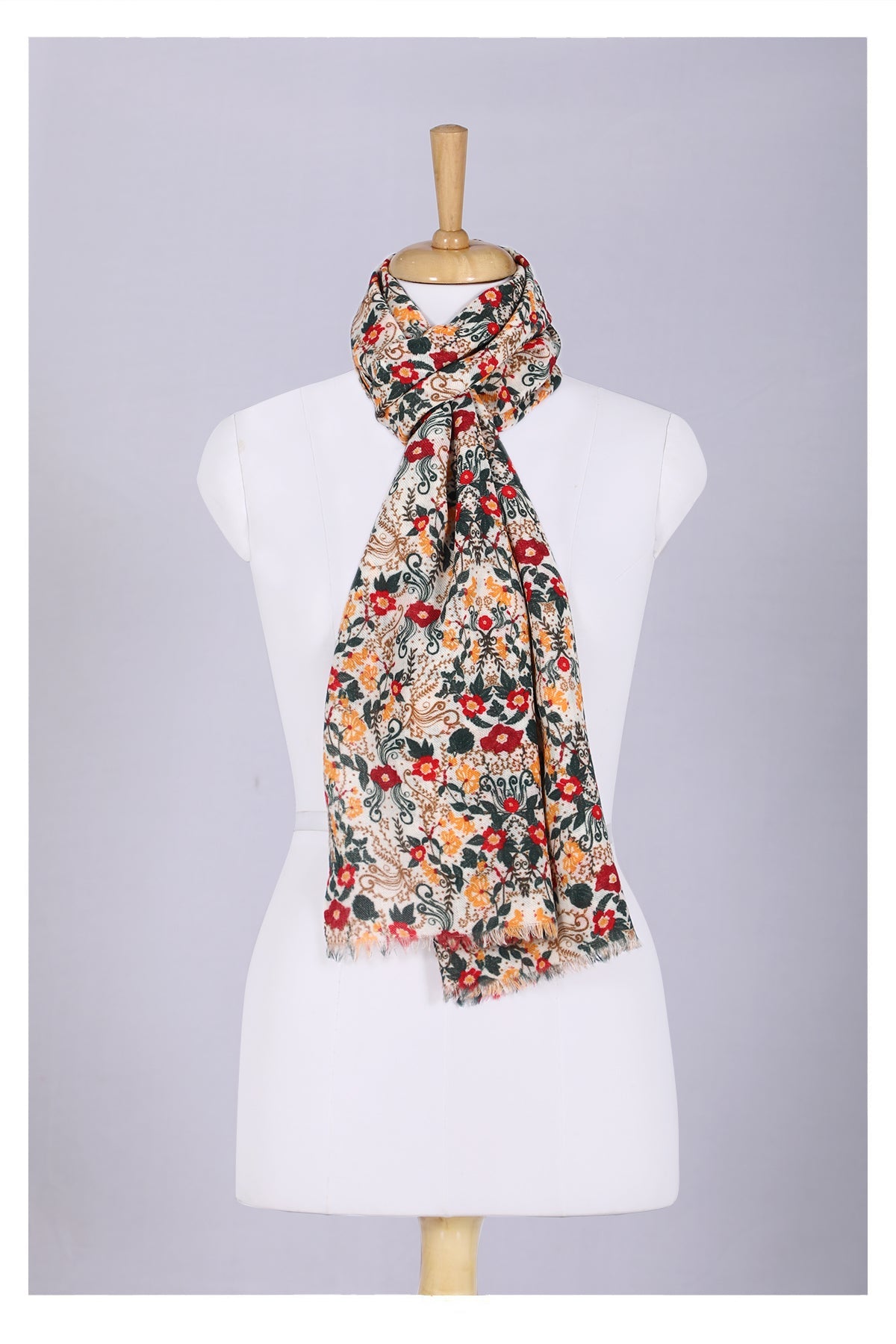Vintage Wool Scarf in Multi Coloured