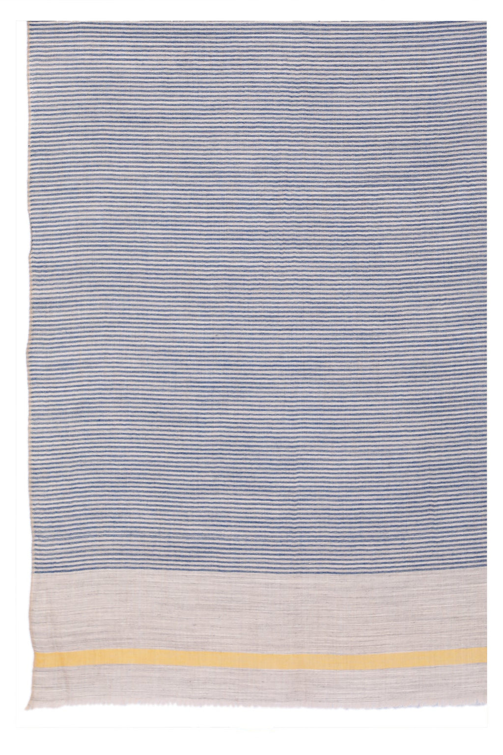 Serene Stride Stripes Wool Scarf in Beige Blue