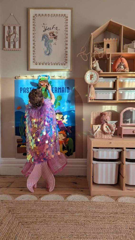 Mermaid Felt Play Board Magical Dress Up Activity for Girls