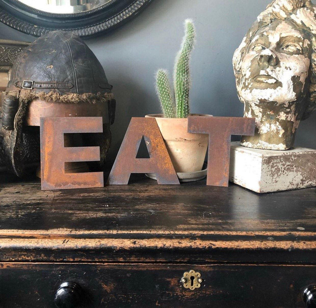 5 inch Fat Font Rusty Metal Letters A-Z 0-9