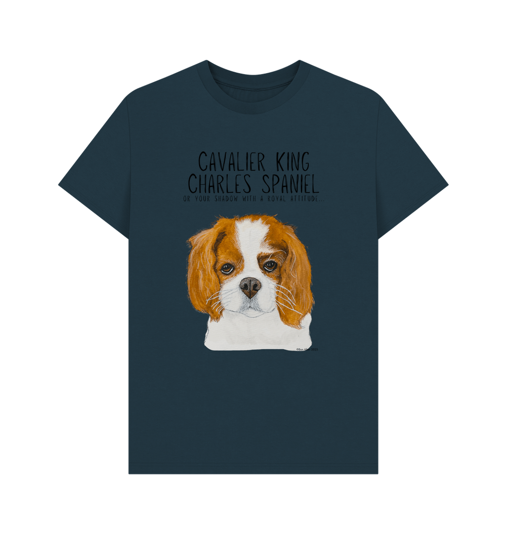 Obey the Crown Sustainable Mens T-Shirt with Cavalier King Charles Spaniel