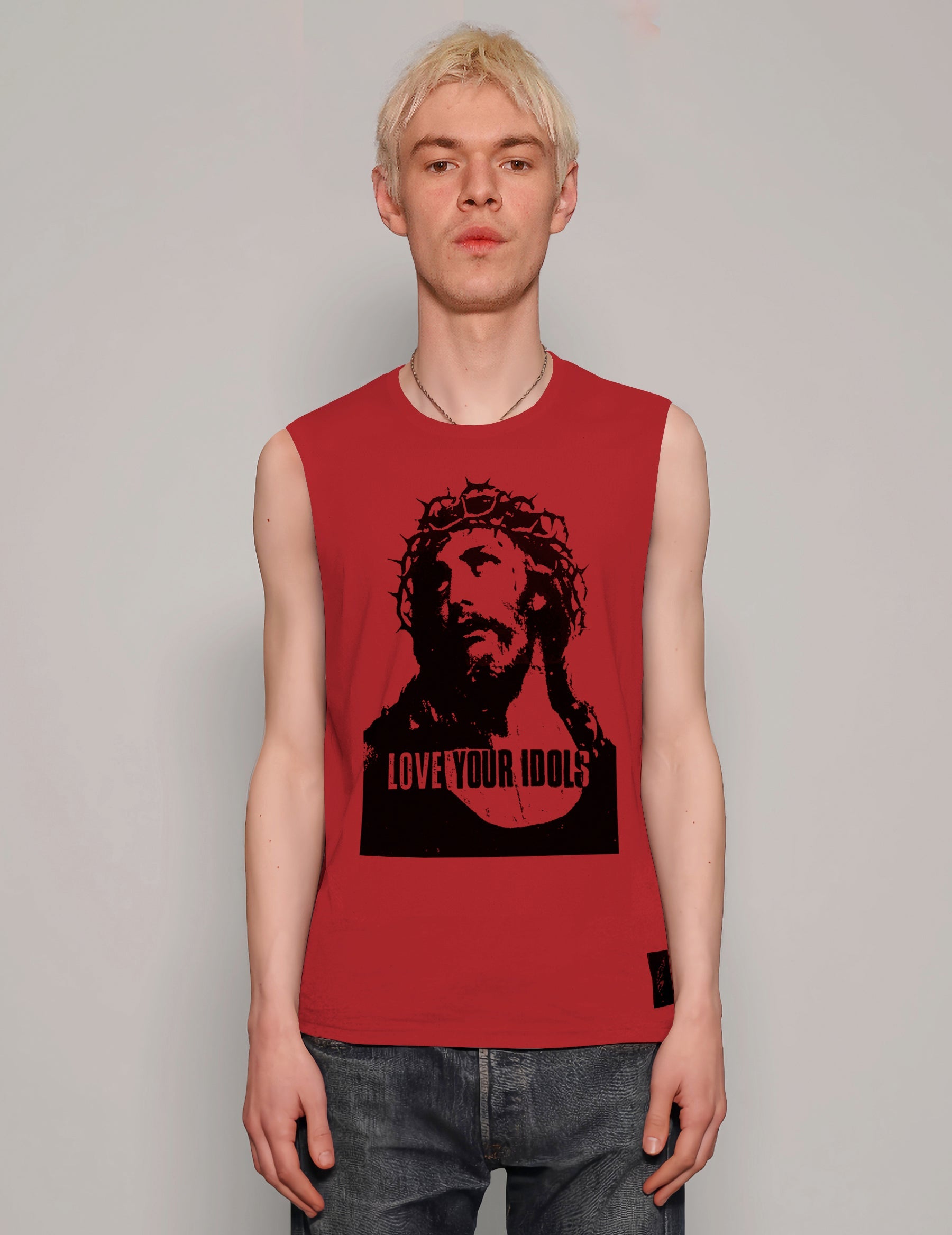 Love Your Idols Vest in Red