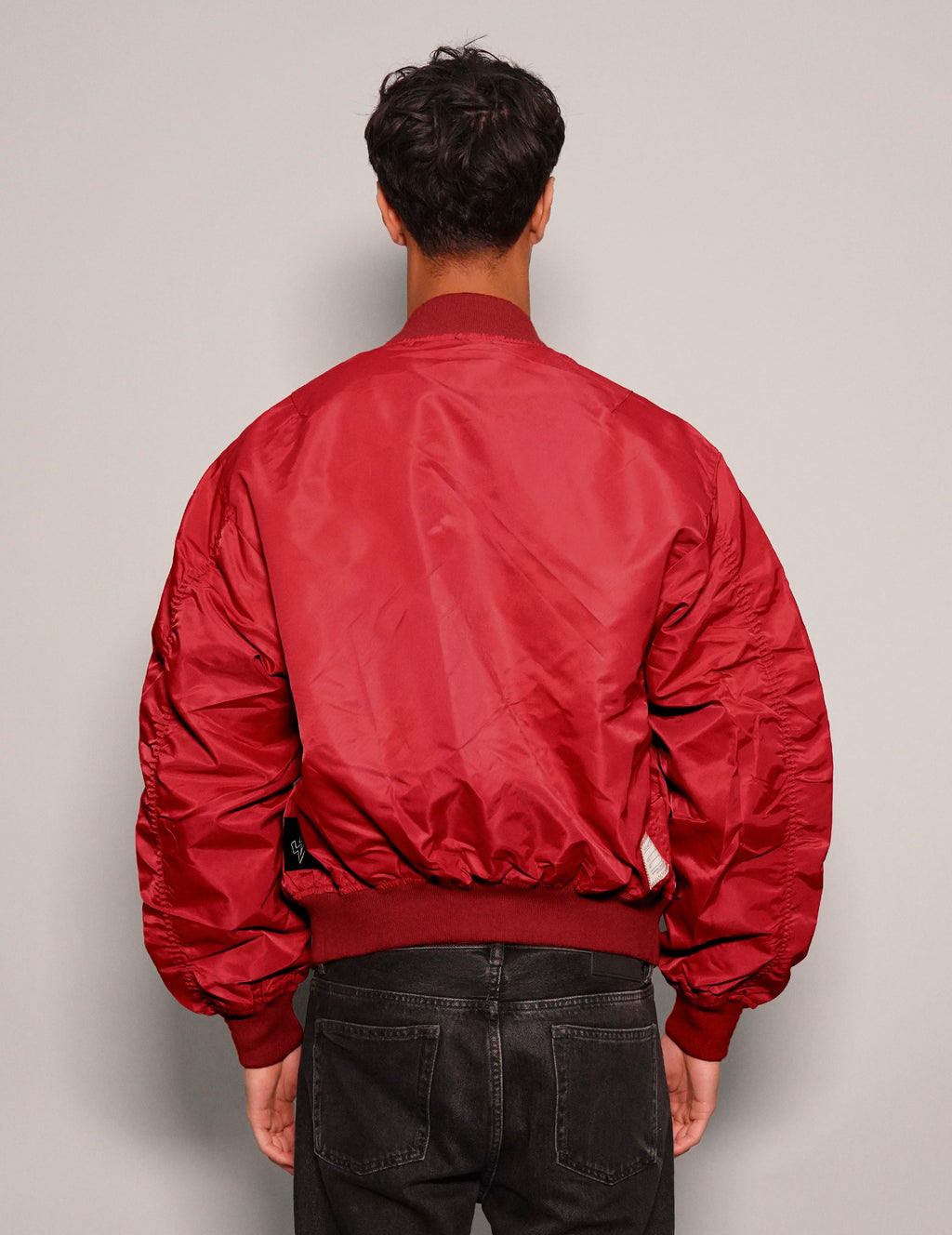 Red Lightweight Bomber Jacket Vintage