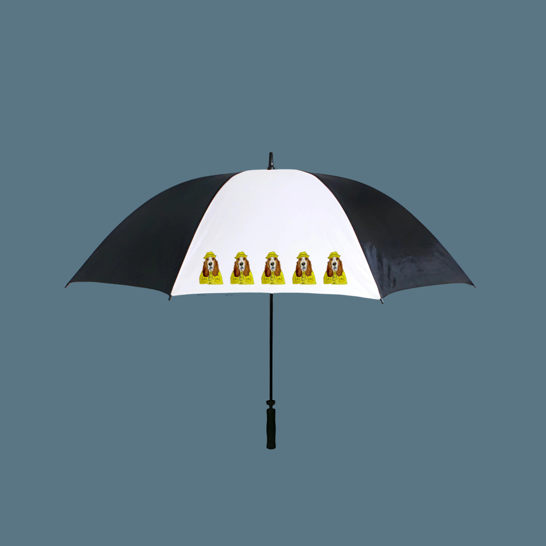 Golf Umbrella with Basset Hound Design, 60 inch Canopy