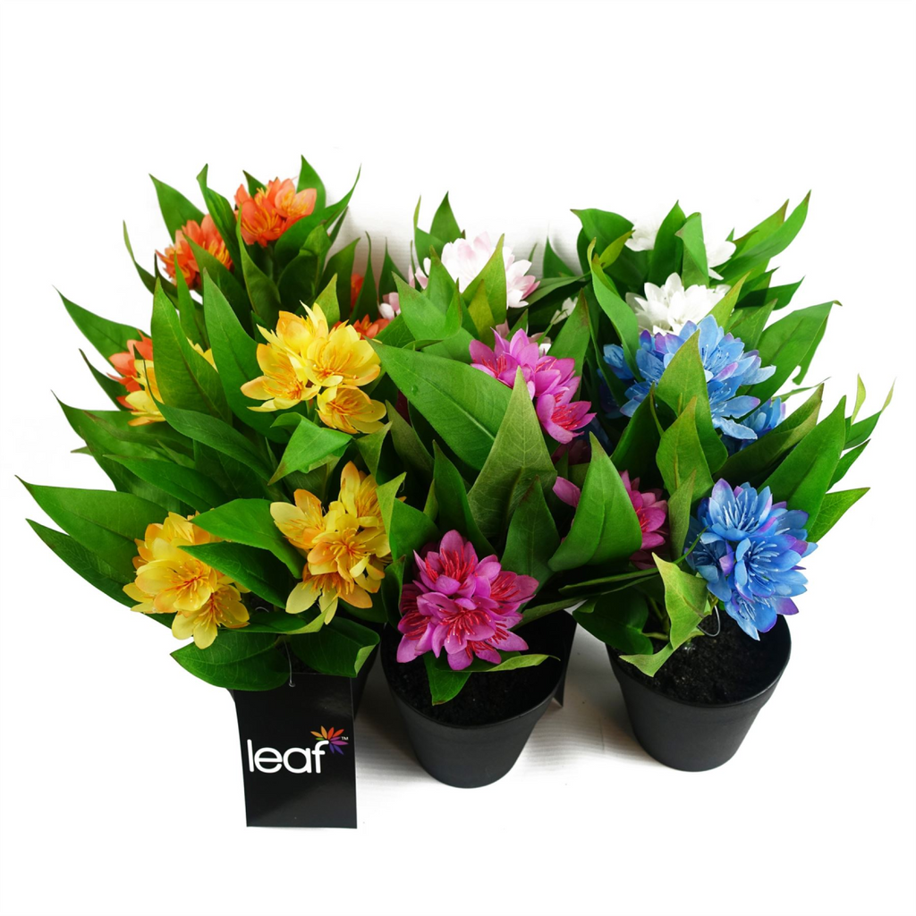 6 Piece Artificial Freesia Plant Set in Mixed Colours