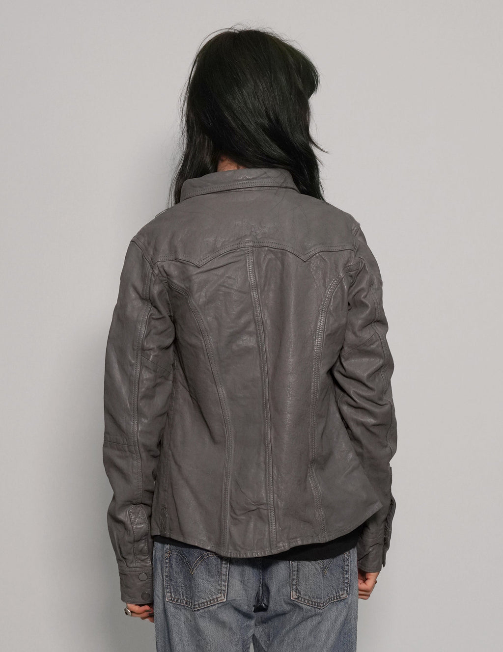 Grey Leather Jacket Immortal