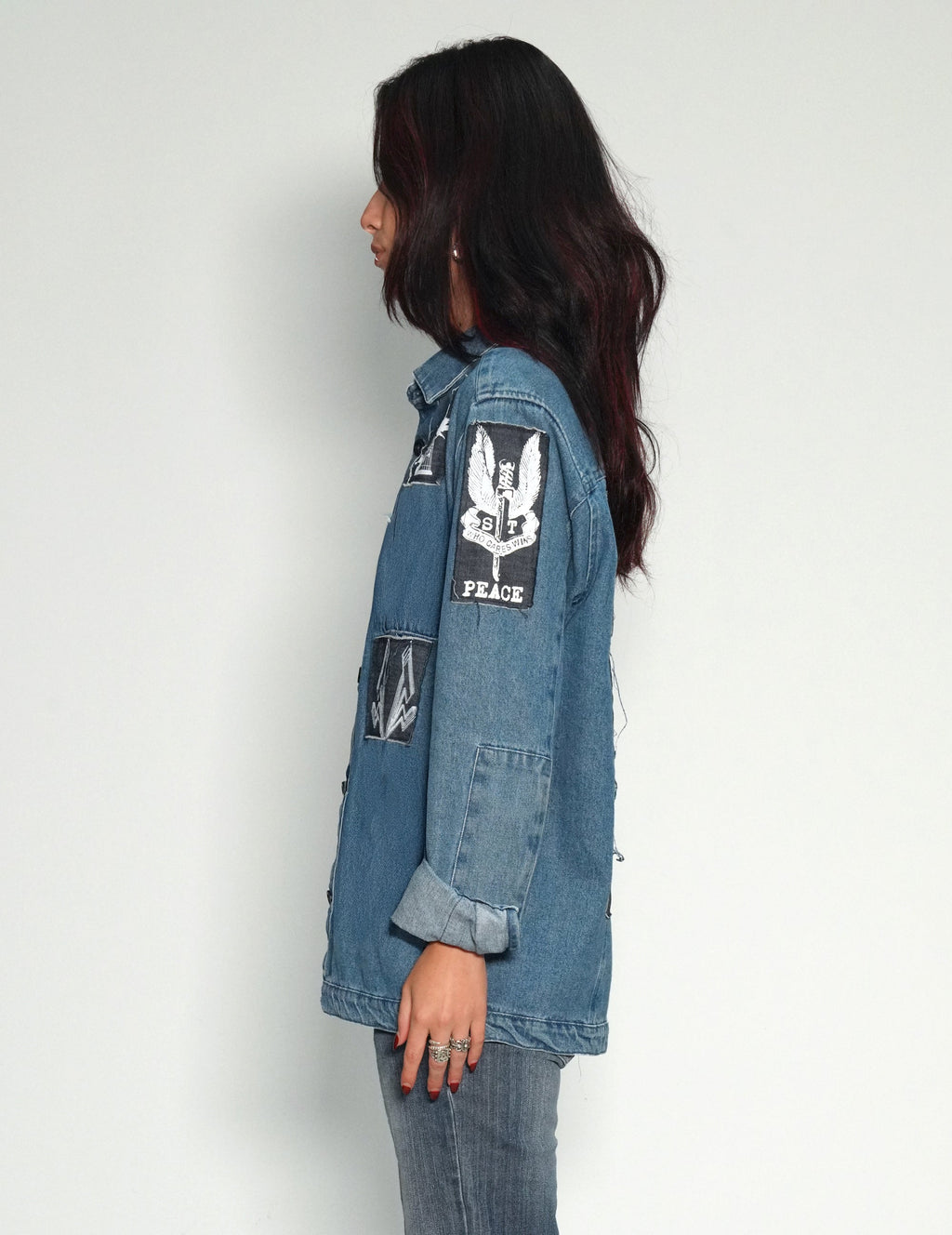 Vintage Denim Patched Shirt