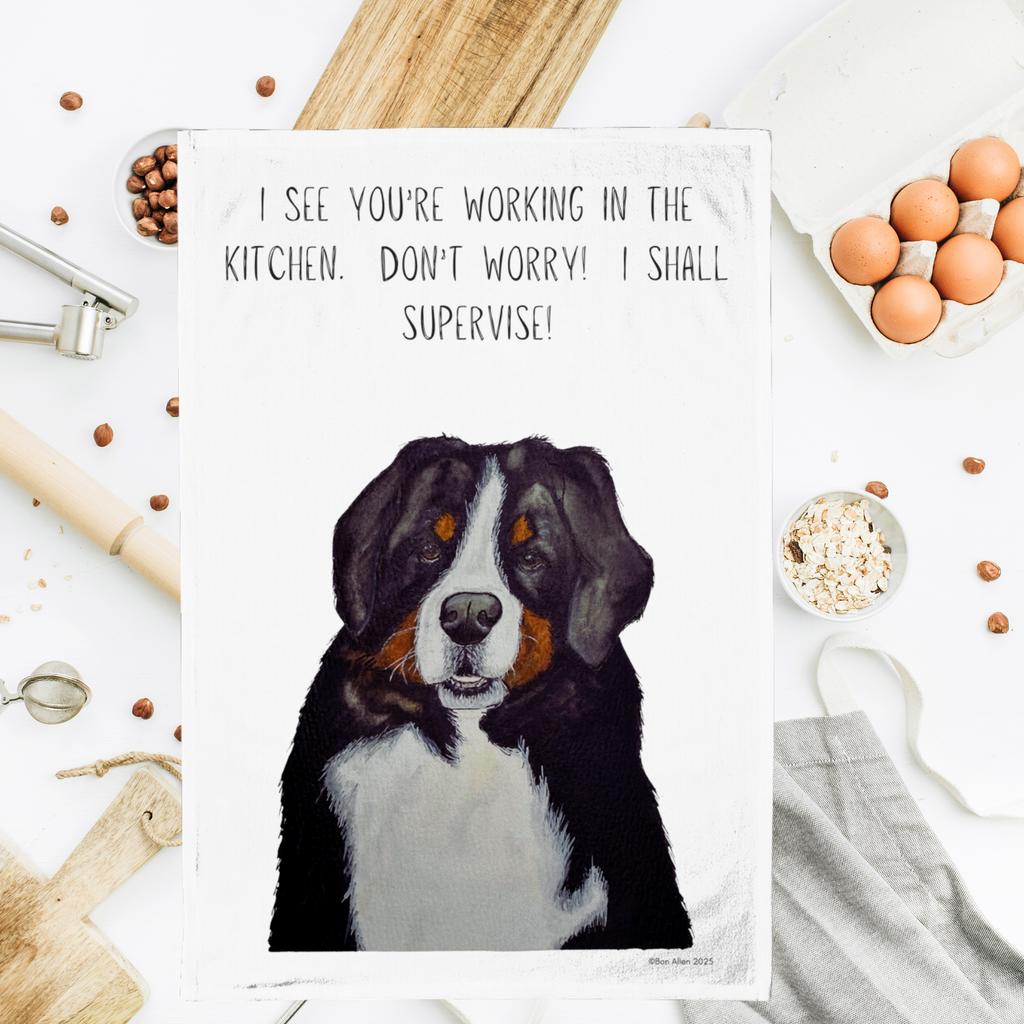Bernese Mountain Dog Tea Towel