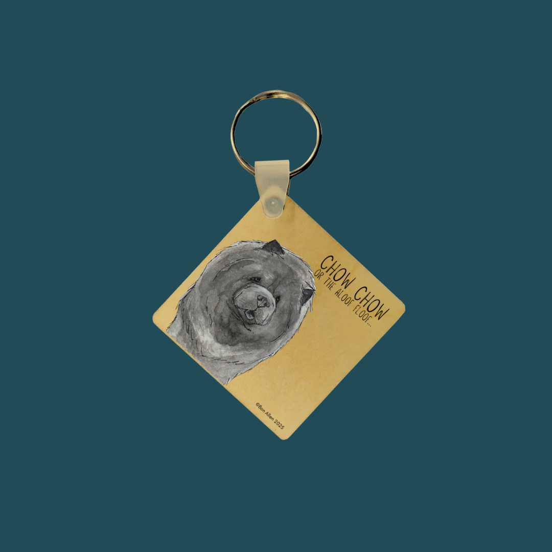 Chow Chow Wooden Keyring