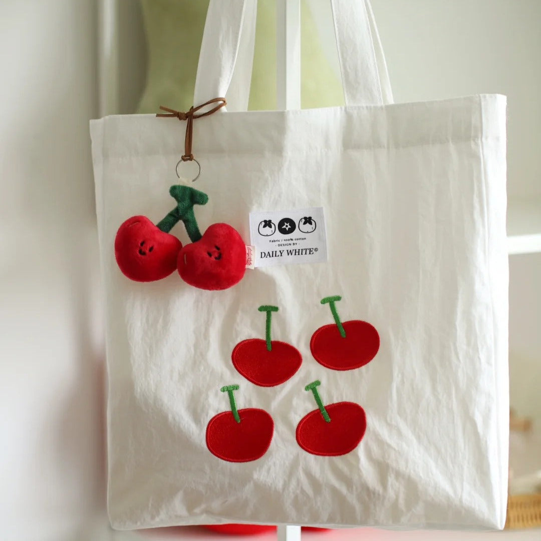 White Cherry Bag Charm