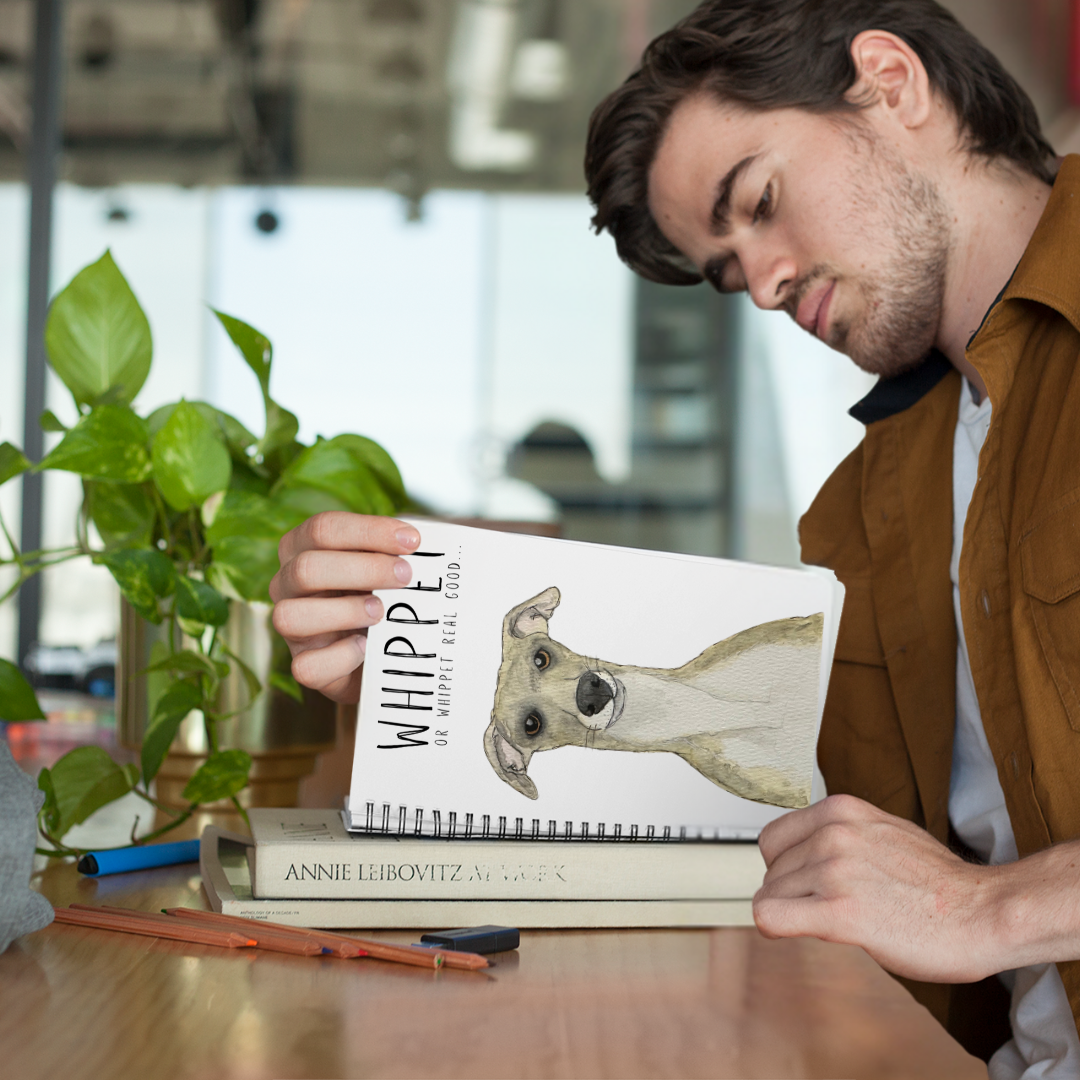 Whippet Real Good Notebook for Creative Zoomies