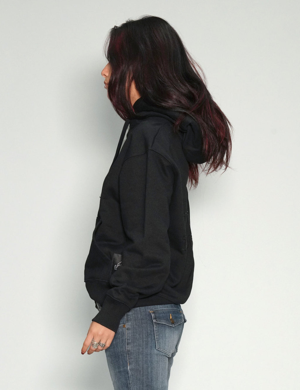 Black Organic Cotton Hoodie for Women