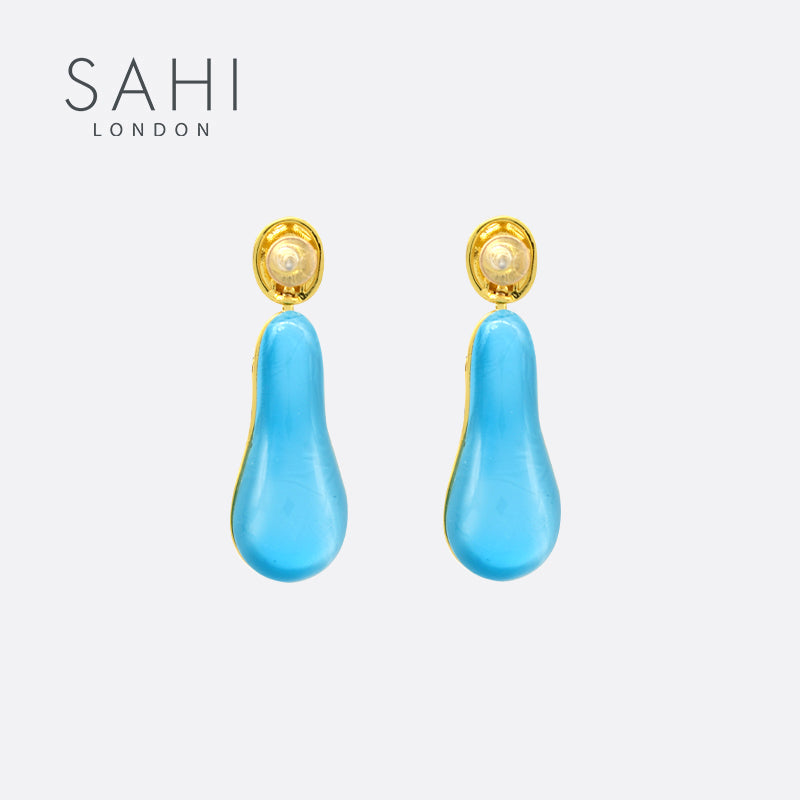 Love Affair Teardrop Drop Earrings in Enamel