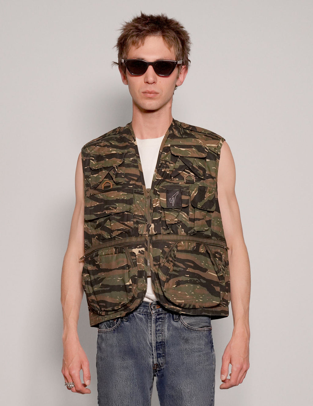 Vintage Tiger Camo Gilet Jacket