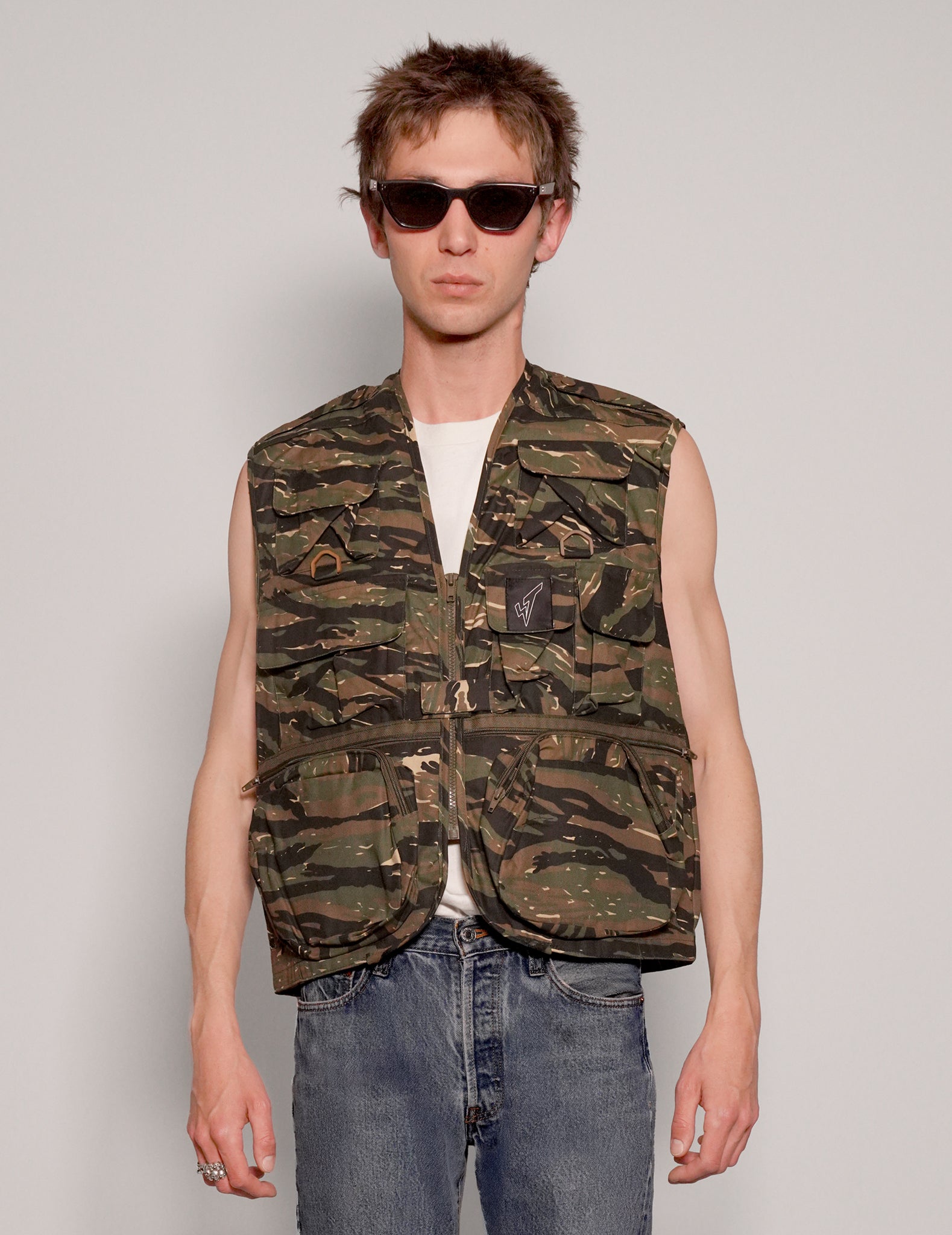 Vintage Tiger Camo Gilet Jacket
