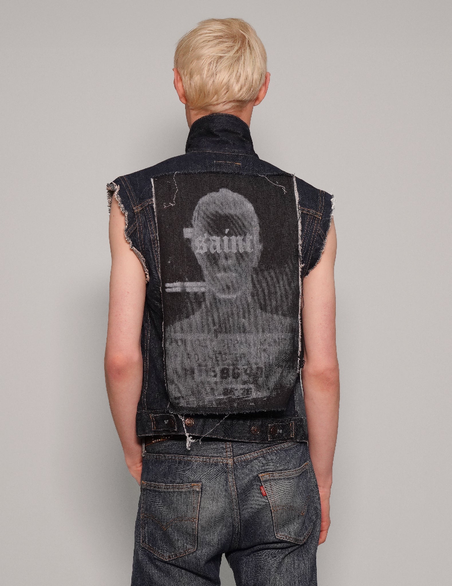 Vintage Denim Patched Gilet