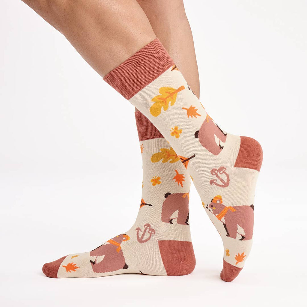 Bear With Me Autumn Forest Socks