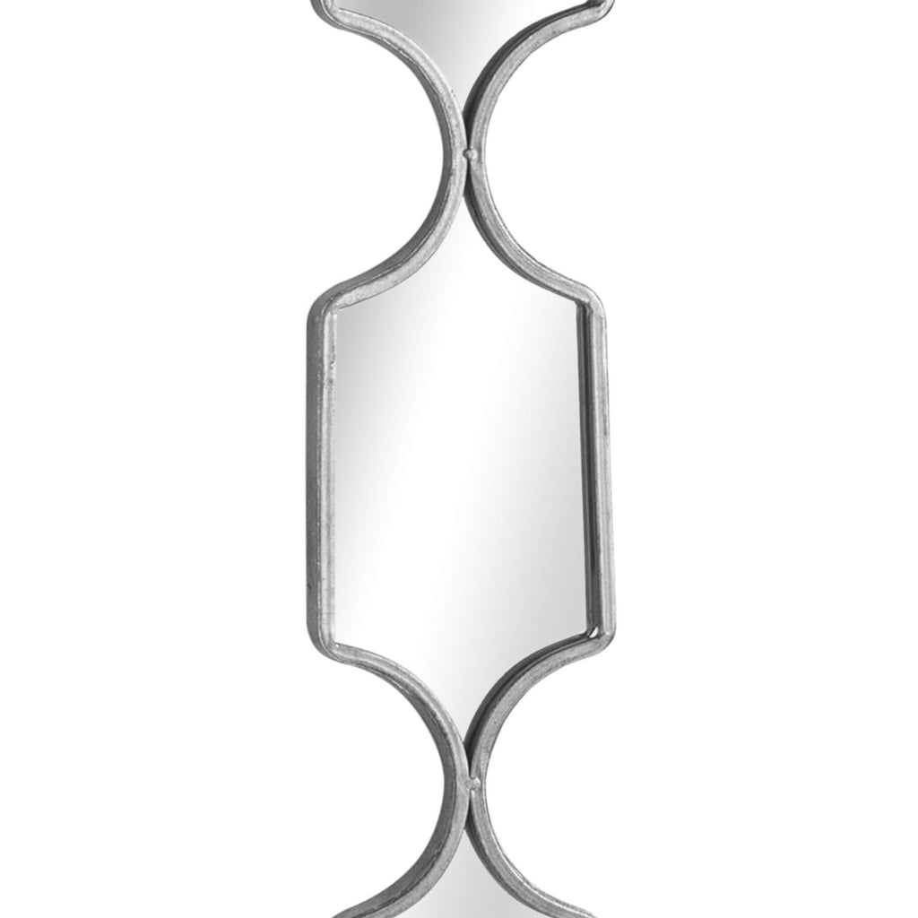 Contemporary silver metal mirror with sleek design, light-enhancing finish, and ultra-slim 2cm profile for modern interiors (124 chars) by RoomLondon at brixbailey.com