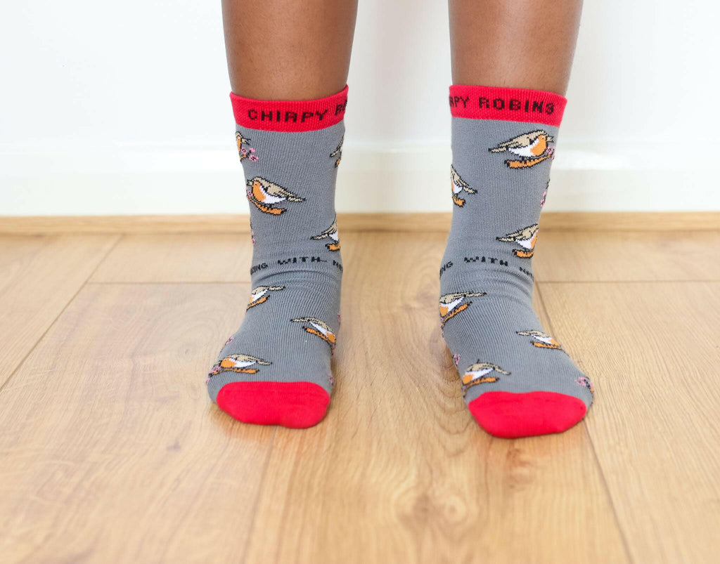 Chirpy Robin Organic Cotton Kids Socks