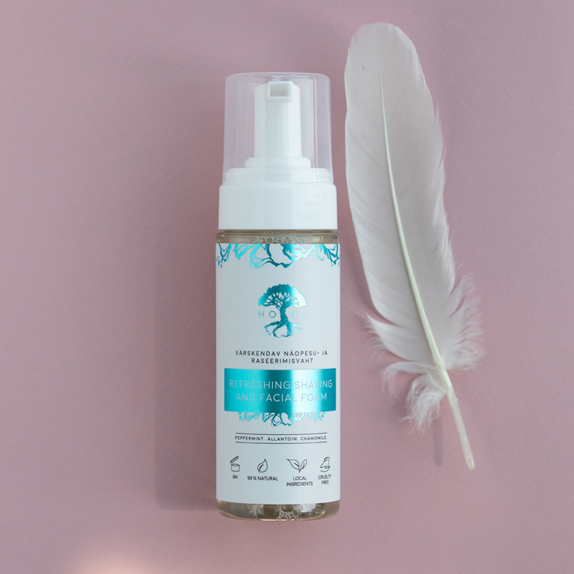 2-in-1 Organic Peppermint Face Wash & Shaving Foam – Soothing & Refreshing by HOIA at www.brixbailey.com