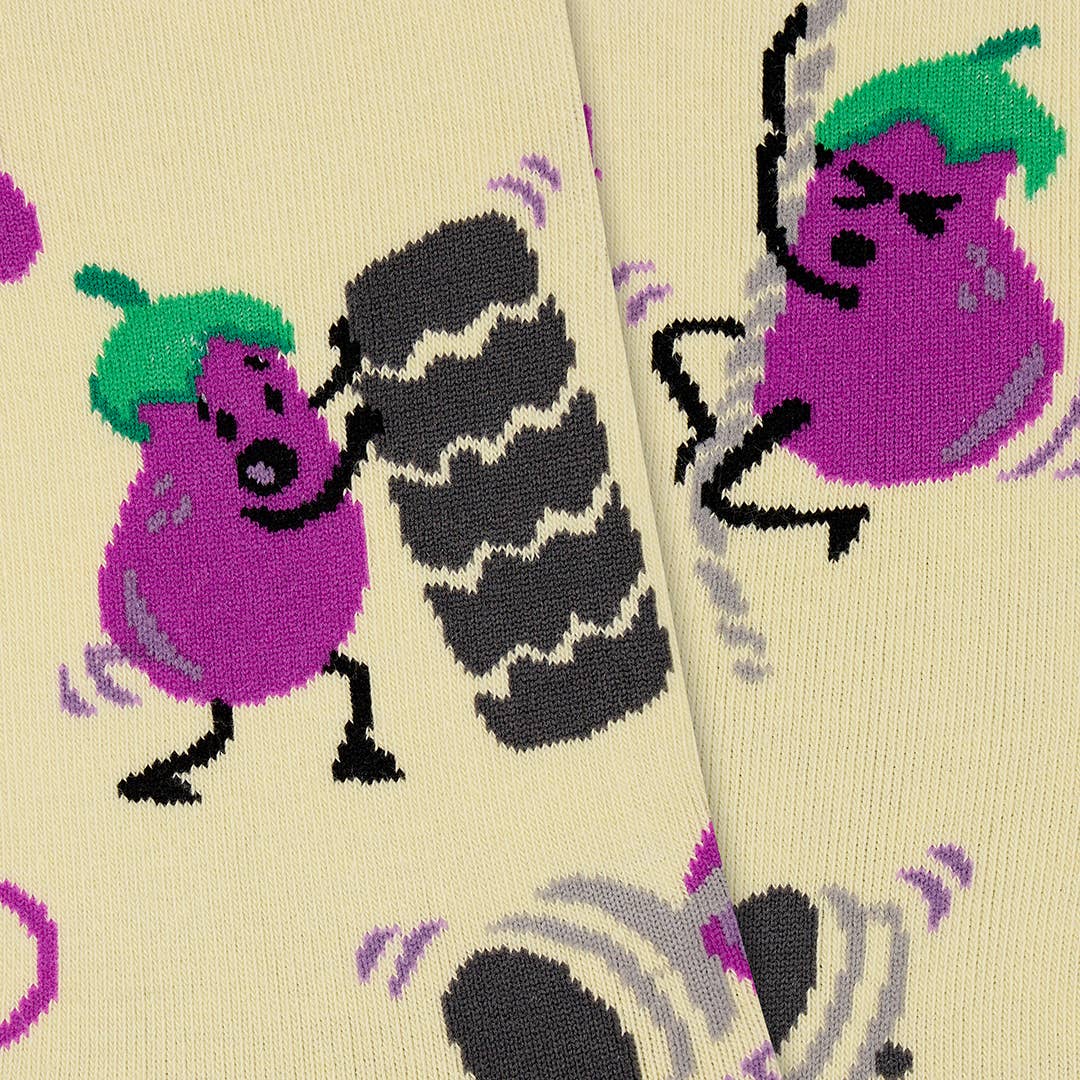 Eggplant Gains Socks