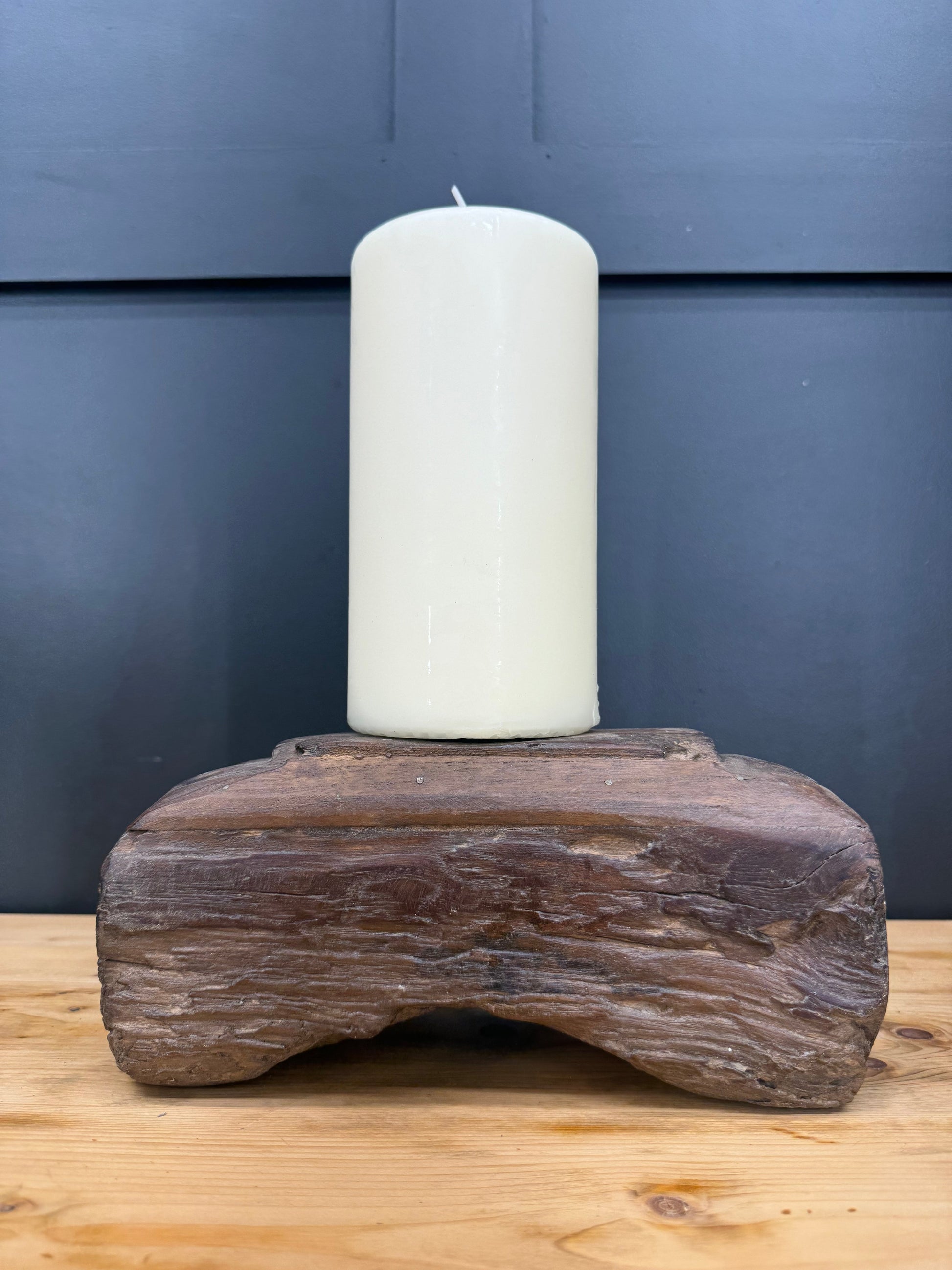 Rustic Wooden Candle Holder Reclaimed Farmhouse Decor