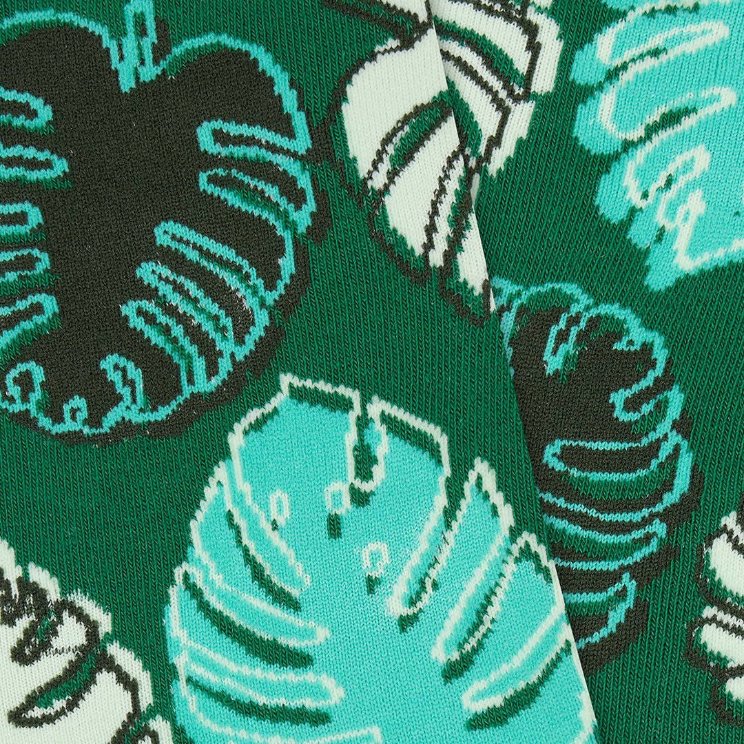 Monstera Leaf Socks for Plant Lovers