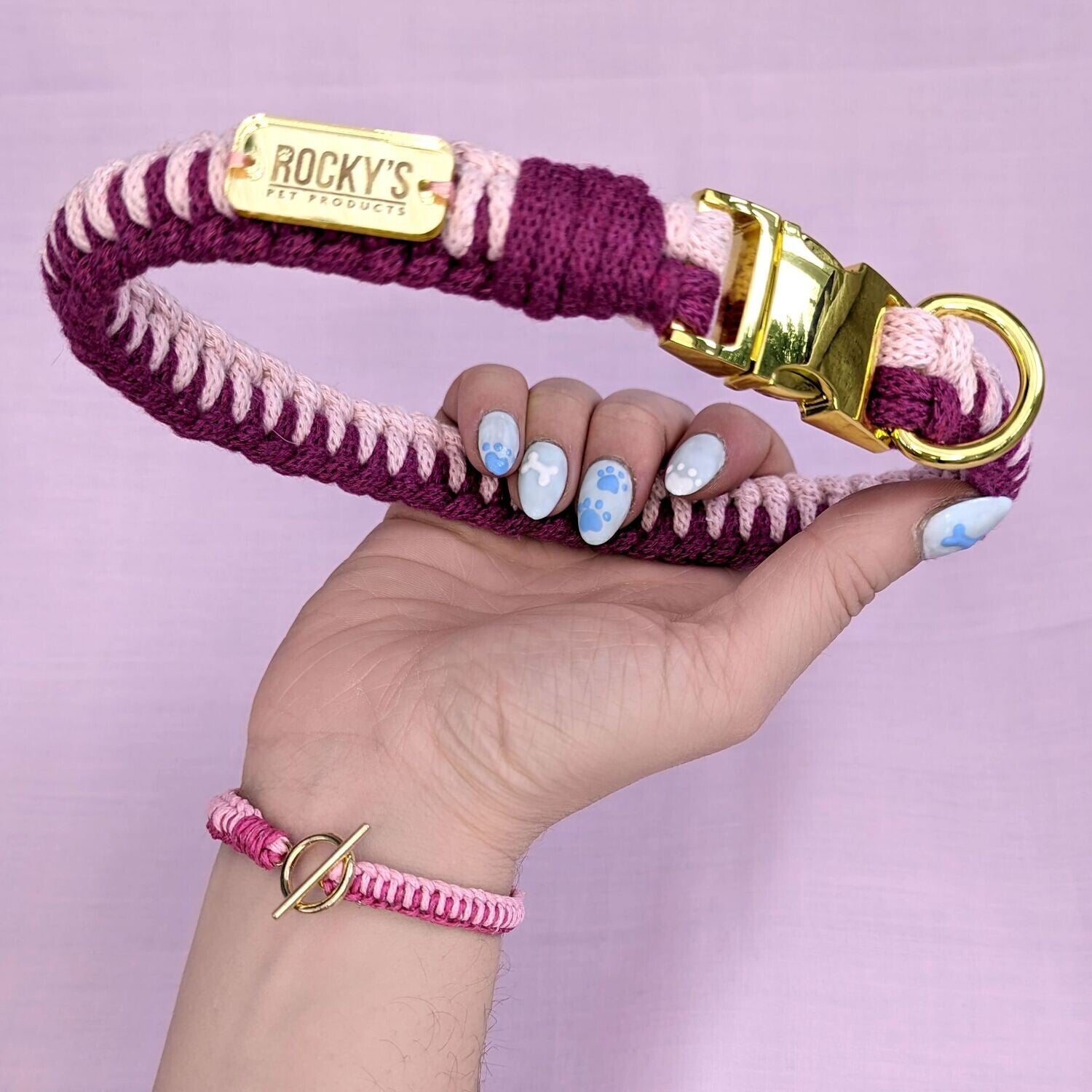 Make Your Own Dog Collar and Friendship Bracelet Craft Kit in Pink