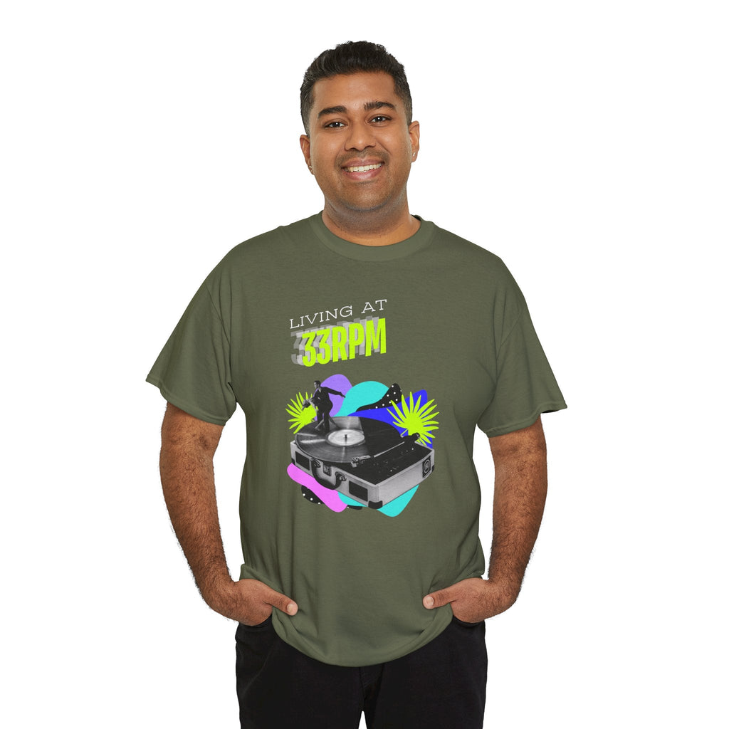 Living at 33rpm Flouro Men's T-Shirt