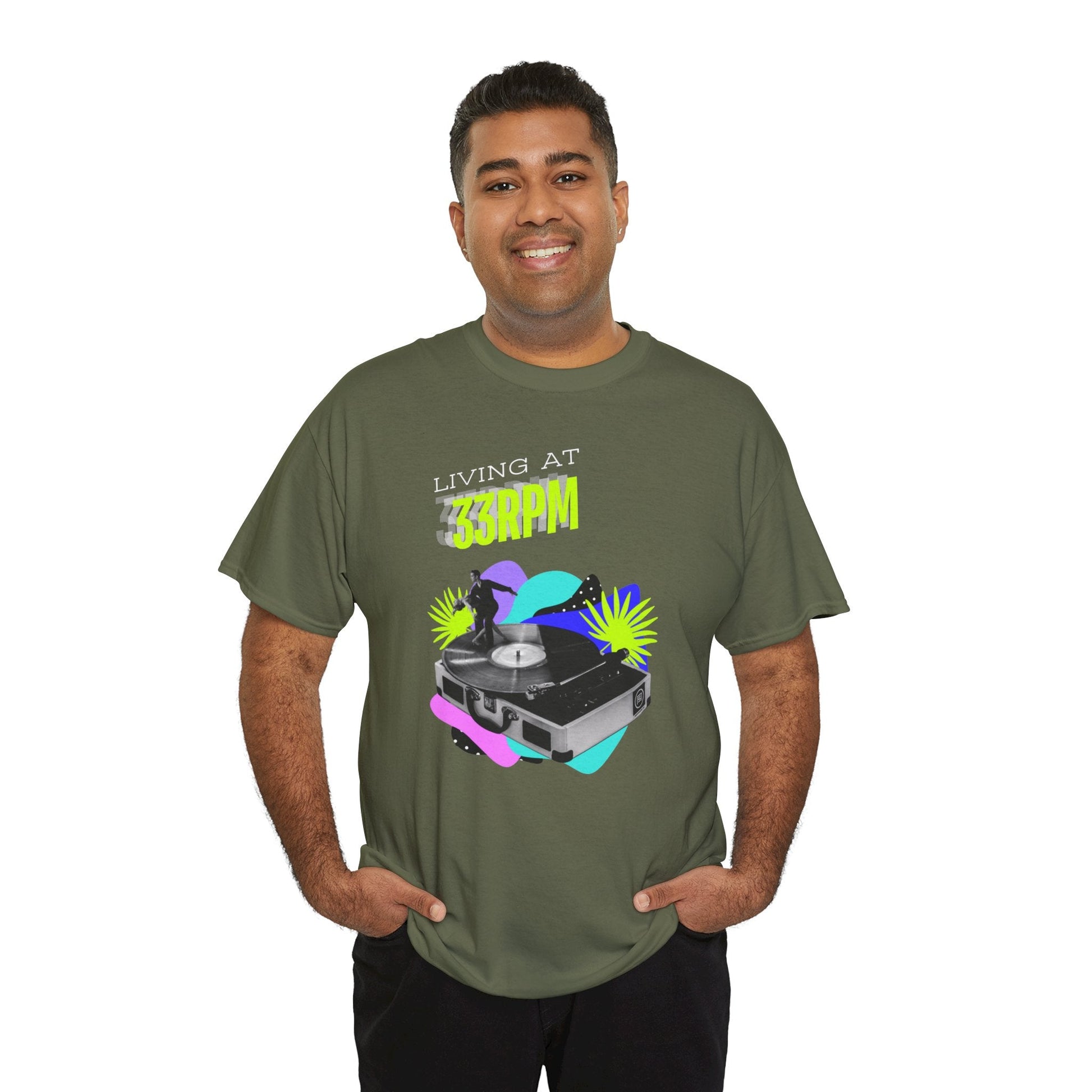 Living at 33rpm Flouro Men's T-Shirt