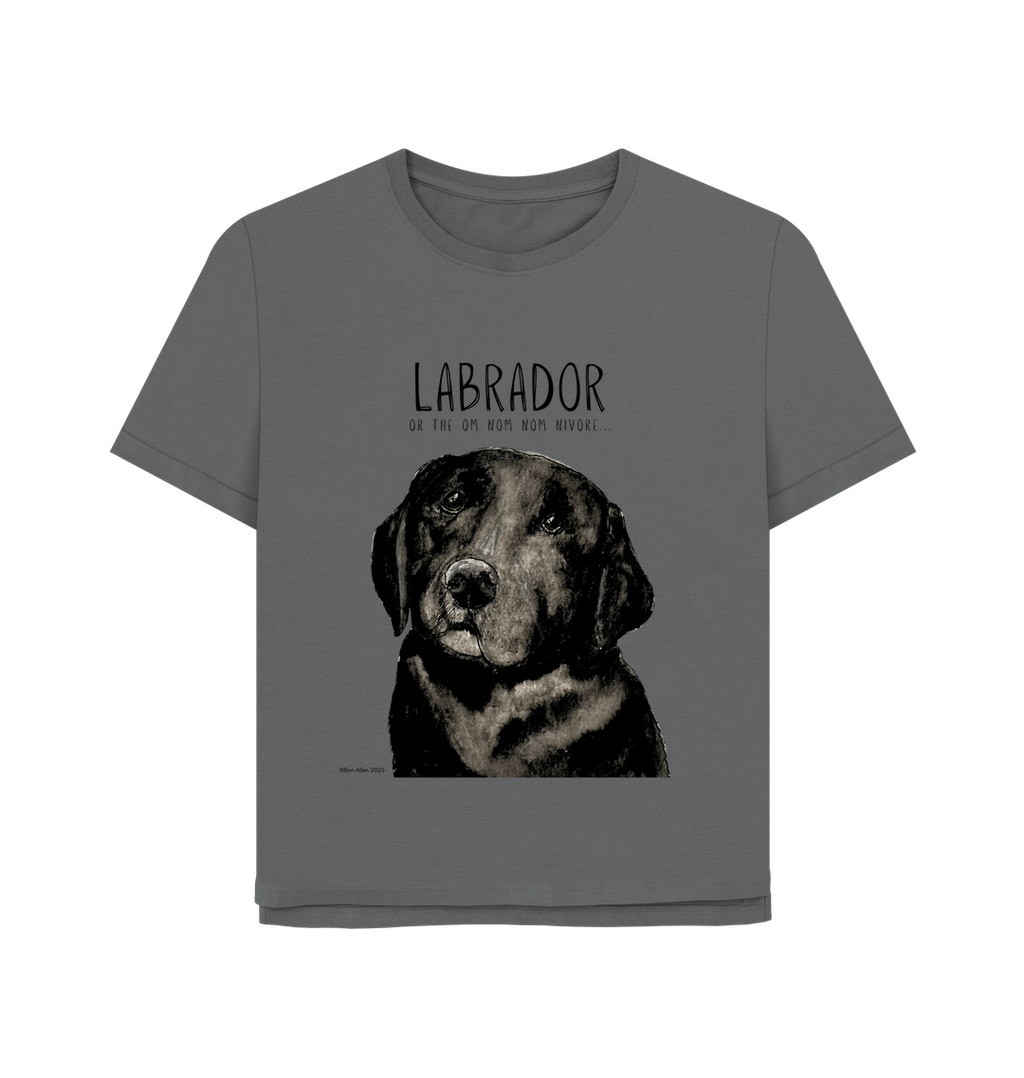 Feed Me Snacks and Compliments Black Labrador Relaxed Fit Tee