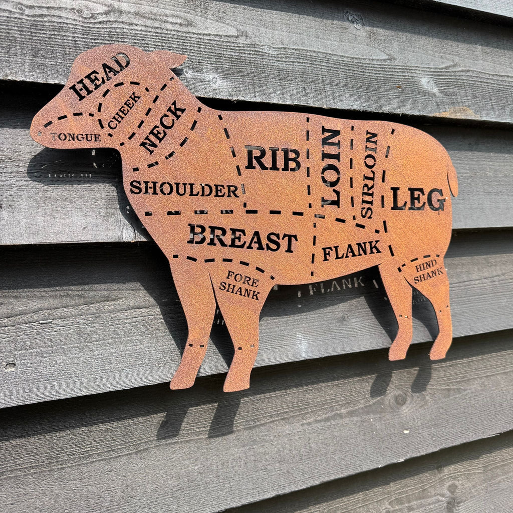 Rusty Metal Lamb Wall Decoration